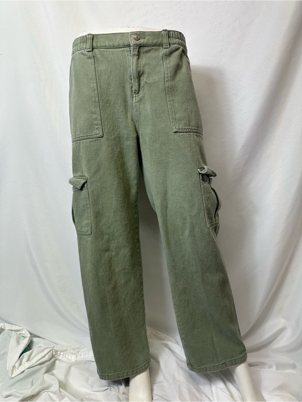 Princess Polly Olive Green Cargo Jumpsuit Pants